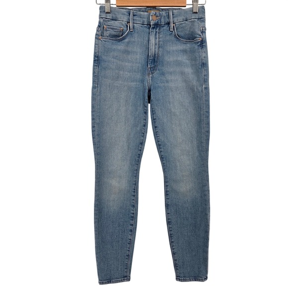 MOTHER Denim - MOTHER High Waisted Looker Ankle Jeans 26 Blue Light Wash Skinny Denim